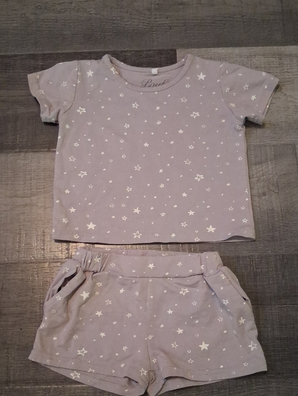 Pouf Baby Star Short Sleeve Pajama Set